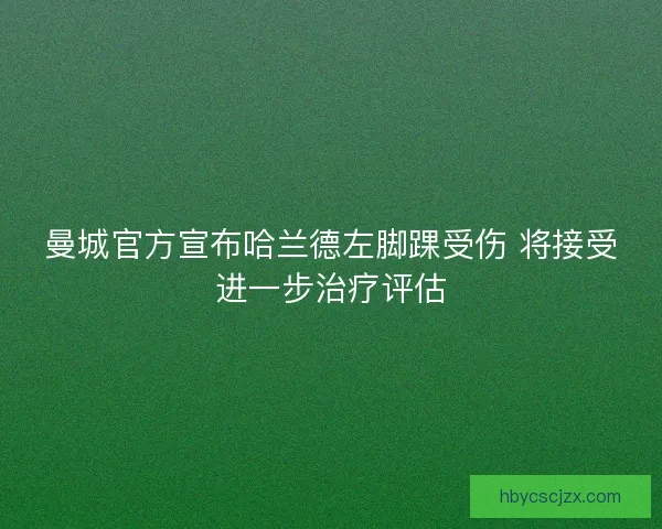 曼城官方宣布哈兰德左脚踝受伤 将接受进一步治疗评估